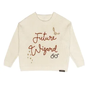 Infant and Toddler Neutral Future Wizard Sweater