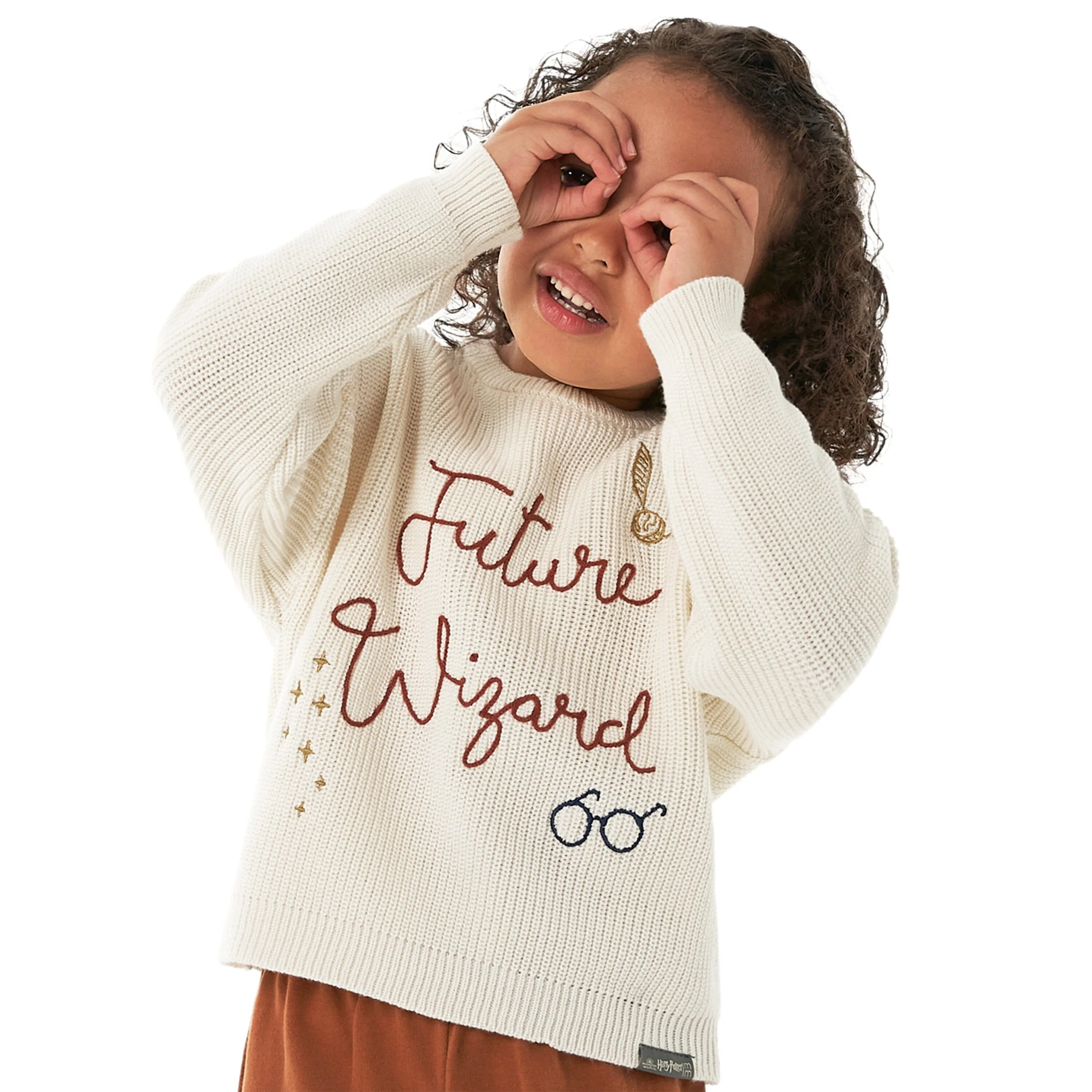 Infant and Toddler Neutral Future Wizard Sweater