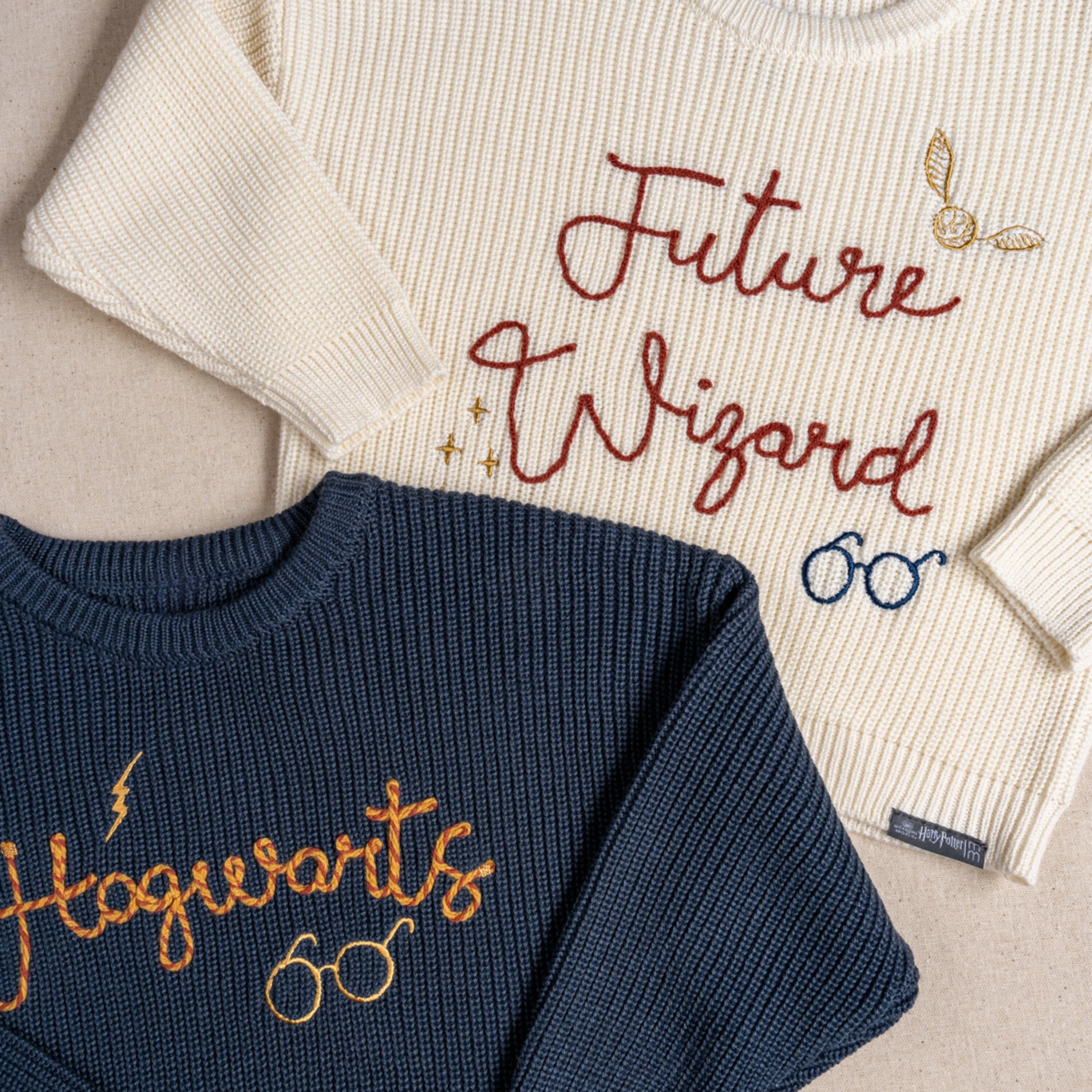 Infant and Toddler Neutral Future Wizard Sweater