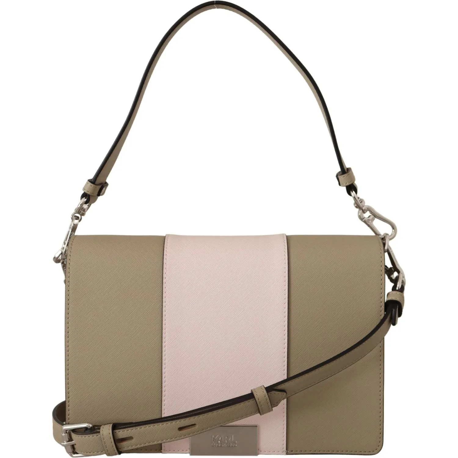 Karl Lagerfeld Chic Sage Shoulder Bag with Dual Straps