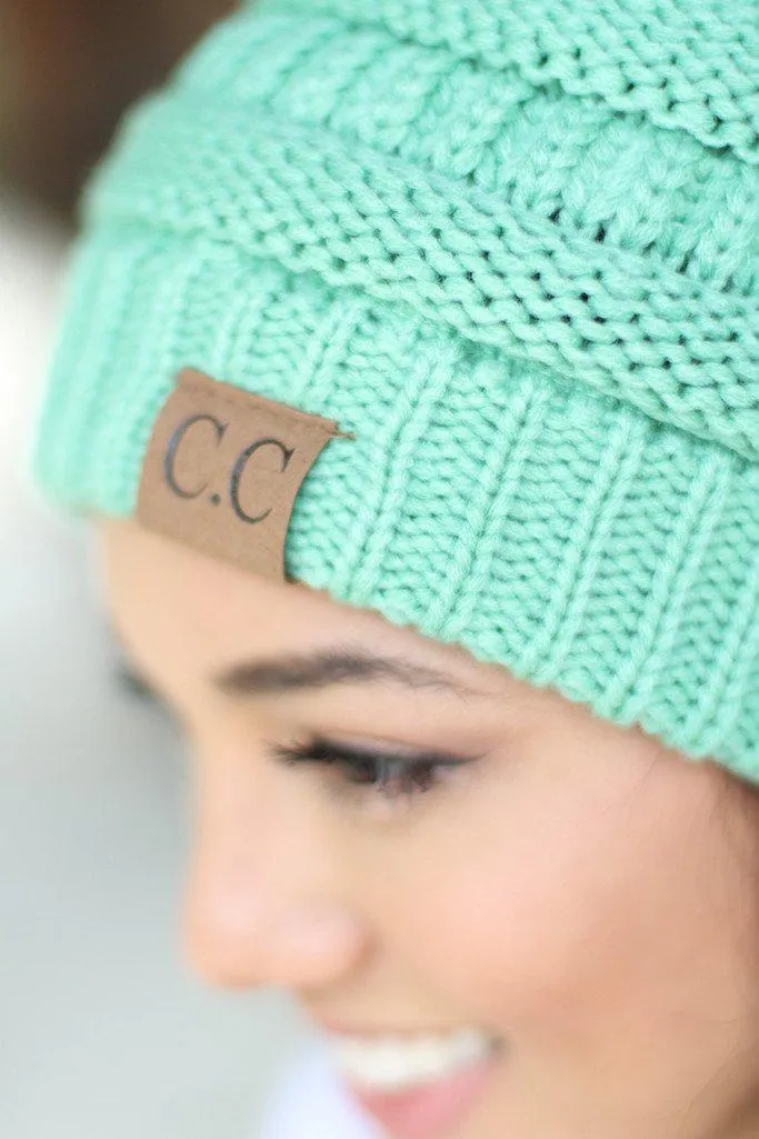 Knit Mint Beanie