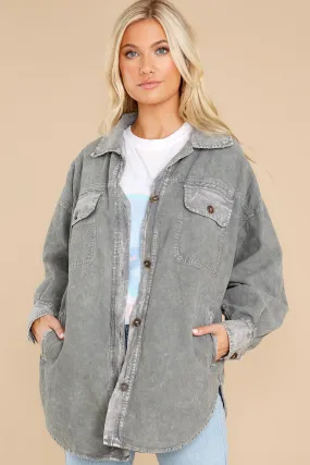 Layers To Love Washed Grey Shacket