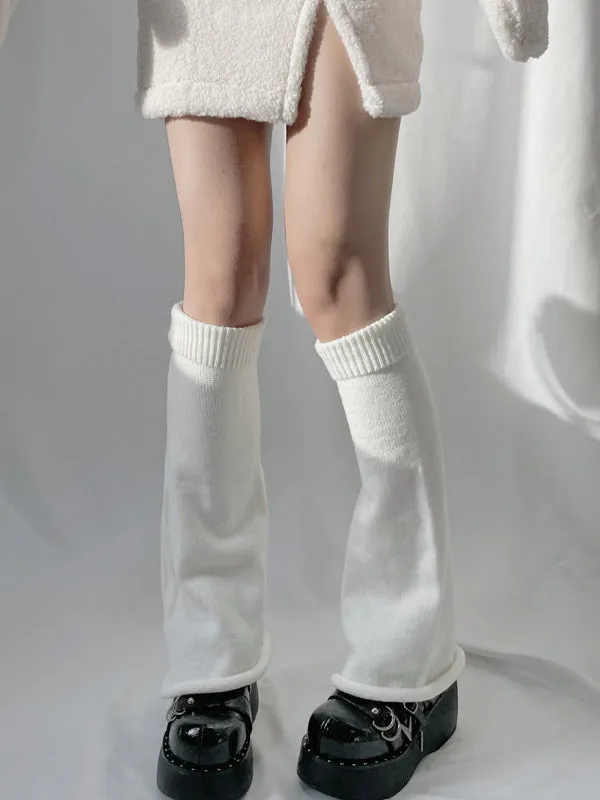 Leisure Fashion Knitting Solid Color Flared Leg Warmers Accessories