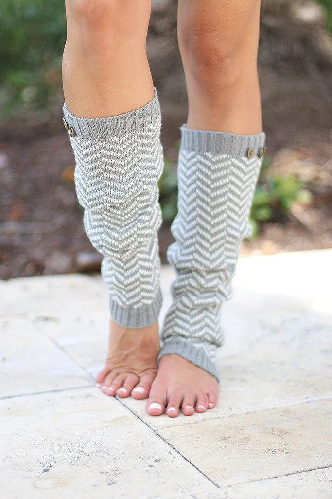 Light Gray Leg Warmers