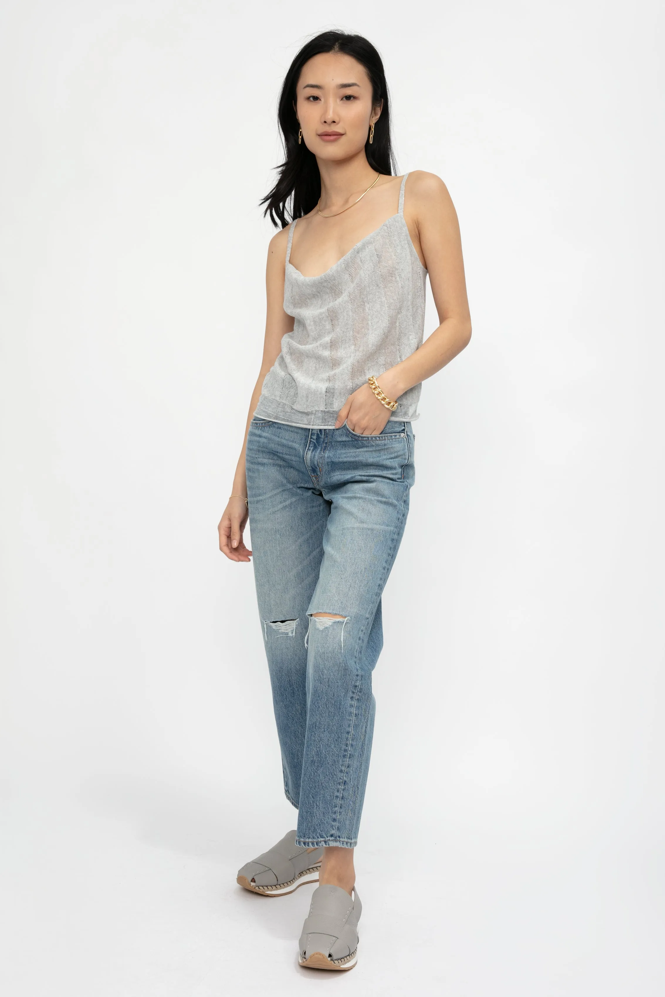 Linen Cotton Camisole in Shimmer