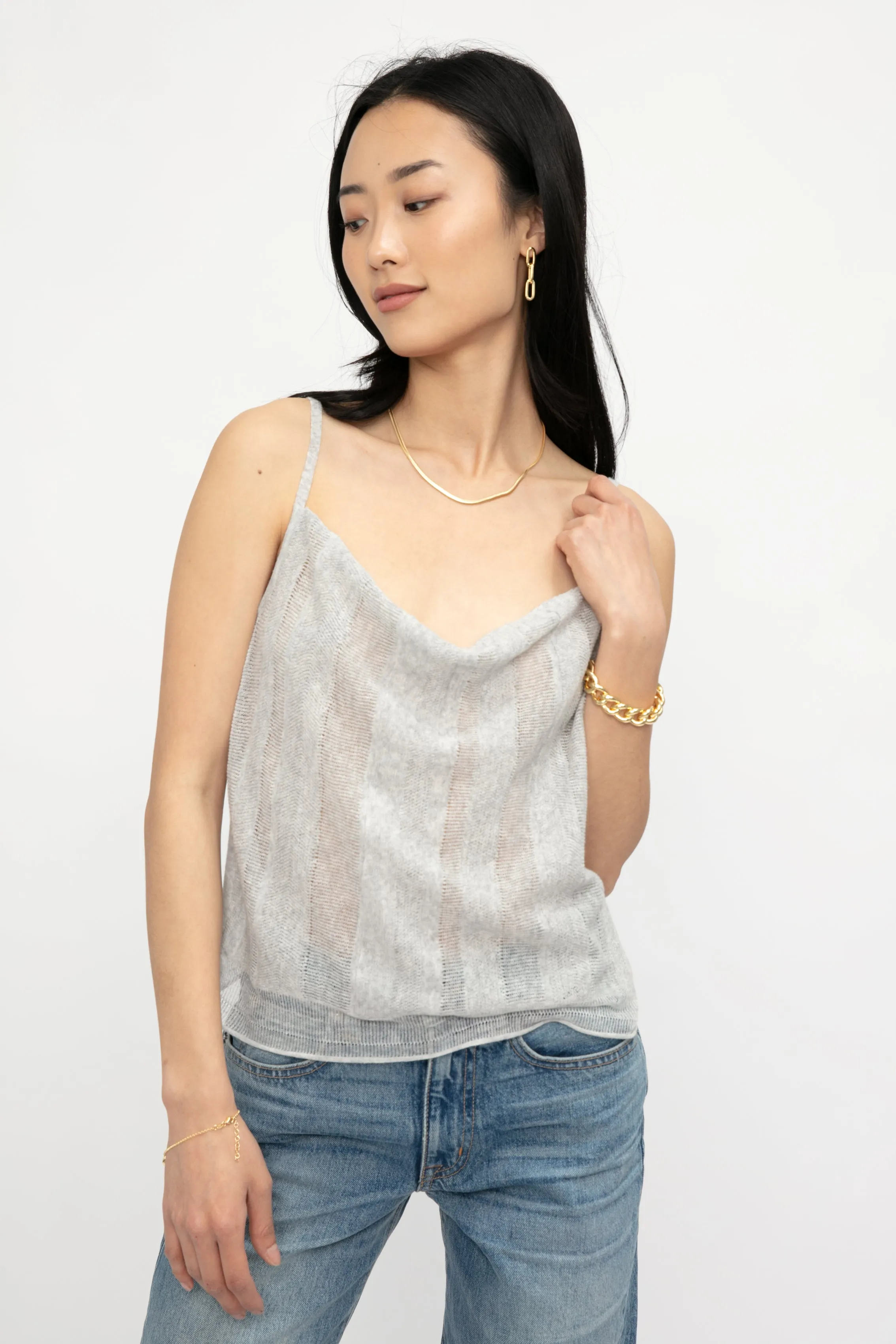 Linen Cotton Camisole in Shimmer