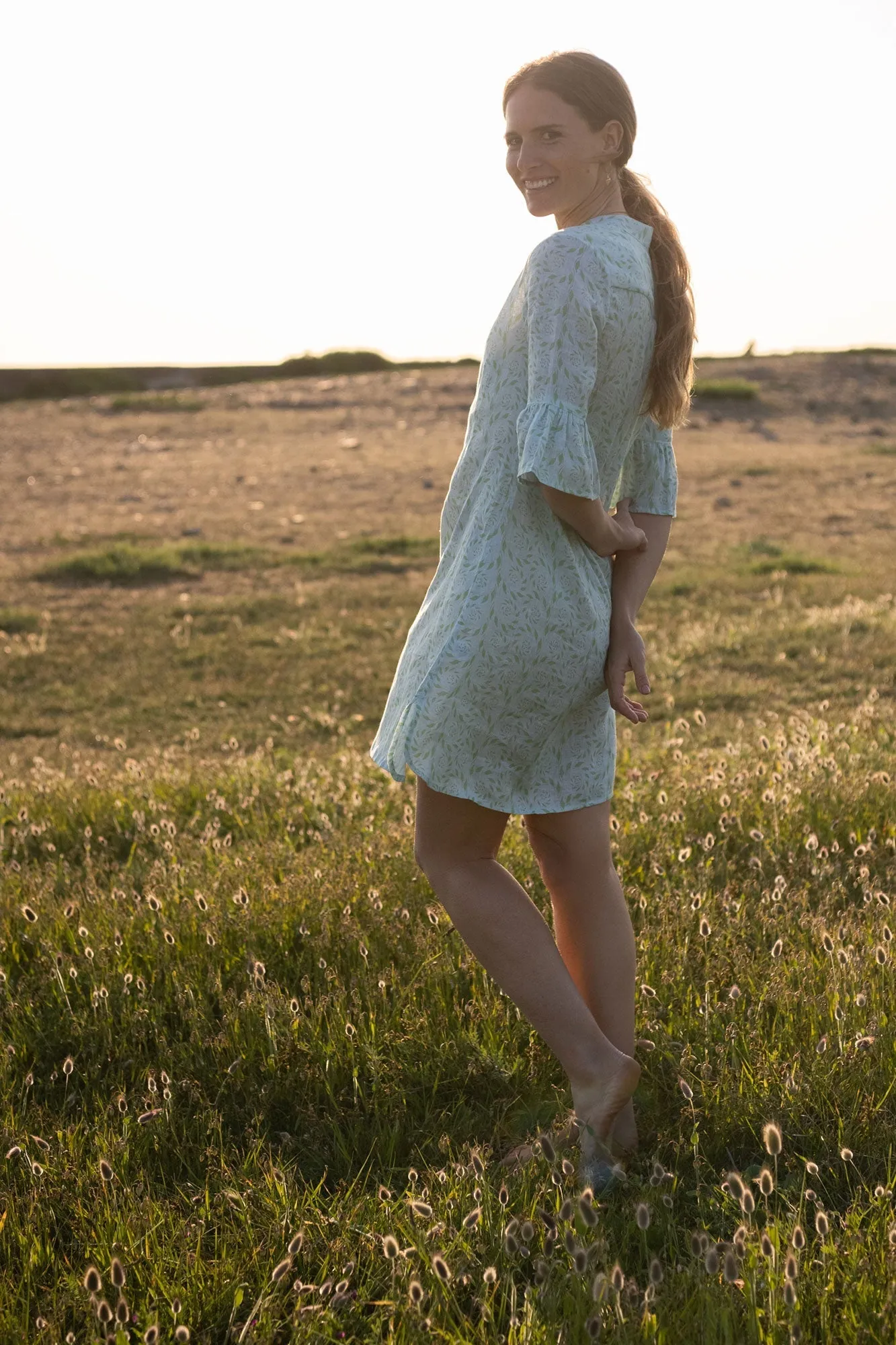 Linen Decima Dress FERN