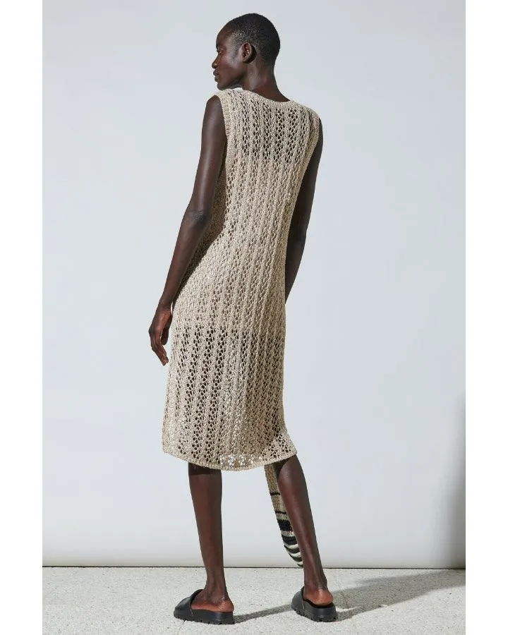 Luisa Cerano Openwork Pattern Dress