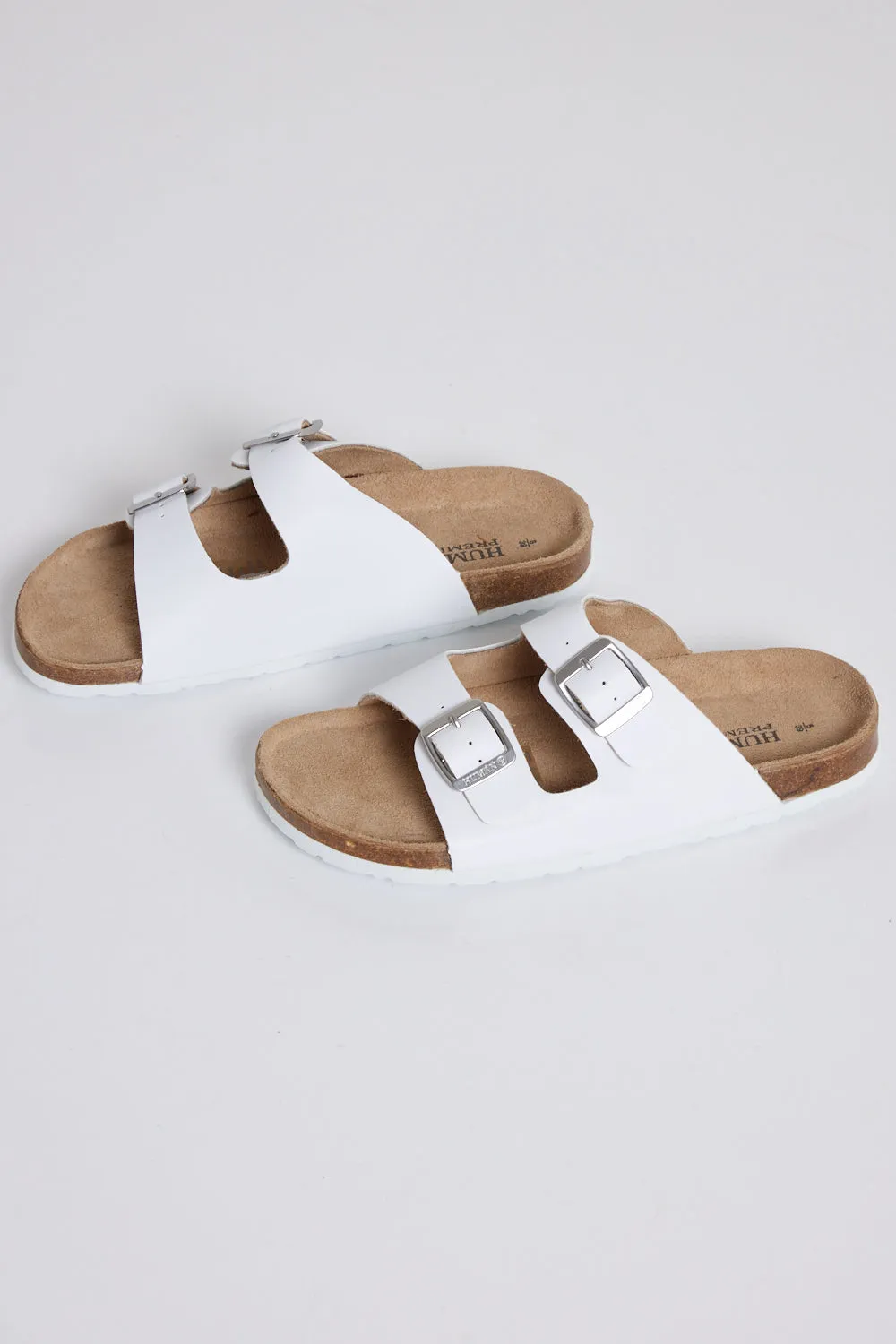 LYNX Leather Sandals - White