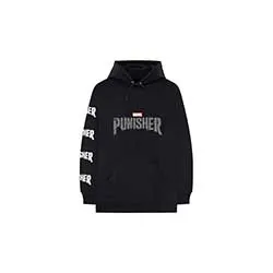 Marvel Comics Unisex Pullover Hoodie: Punisher Stamp (Back & Sleeve Print)