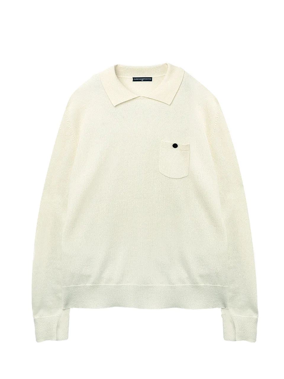 Men Polo Sweater_Vintage White