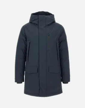 Men's Blue Parka with Hood