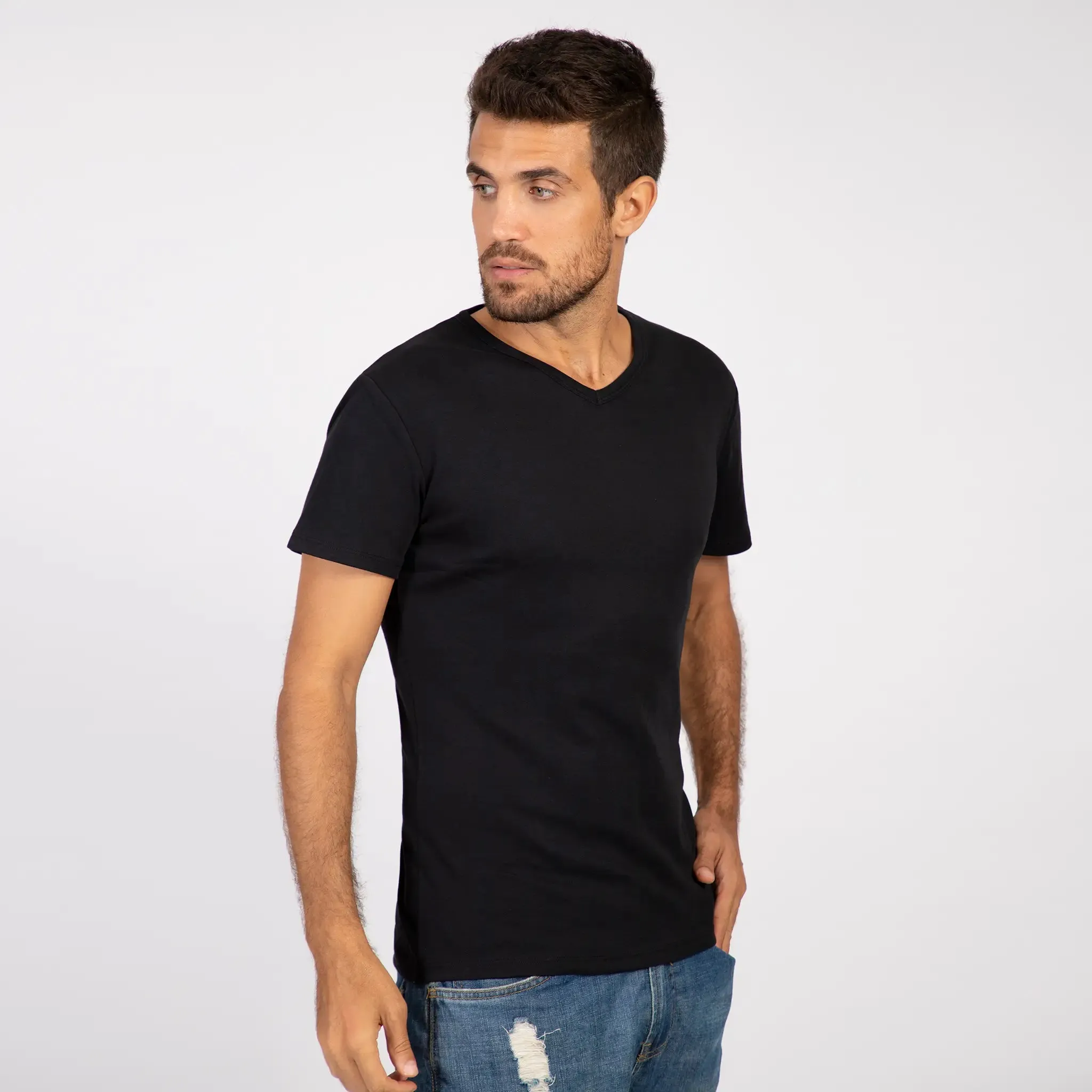 Men's Organic Pima V-Neck - Relaxed Fit