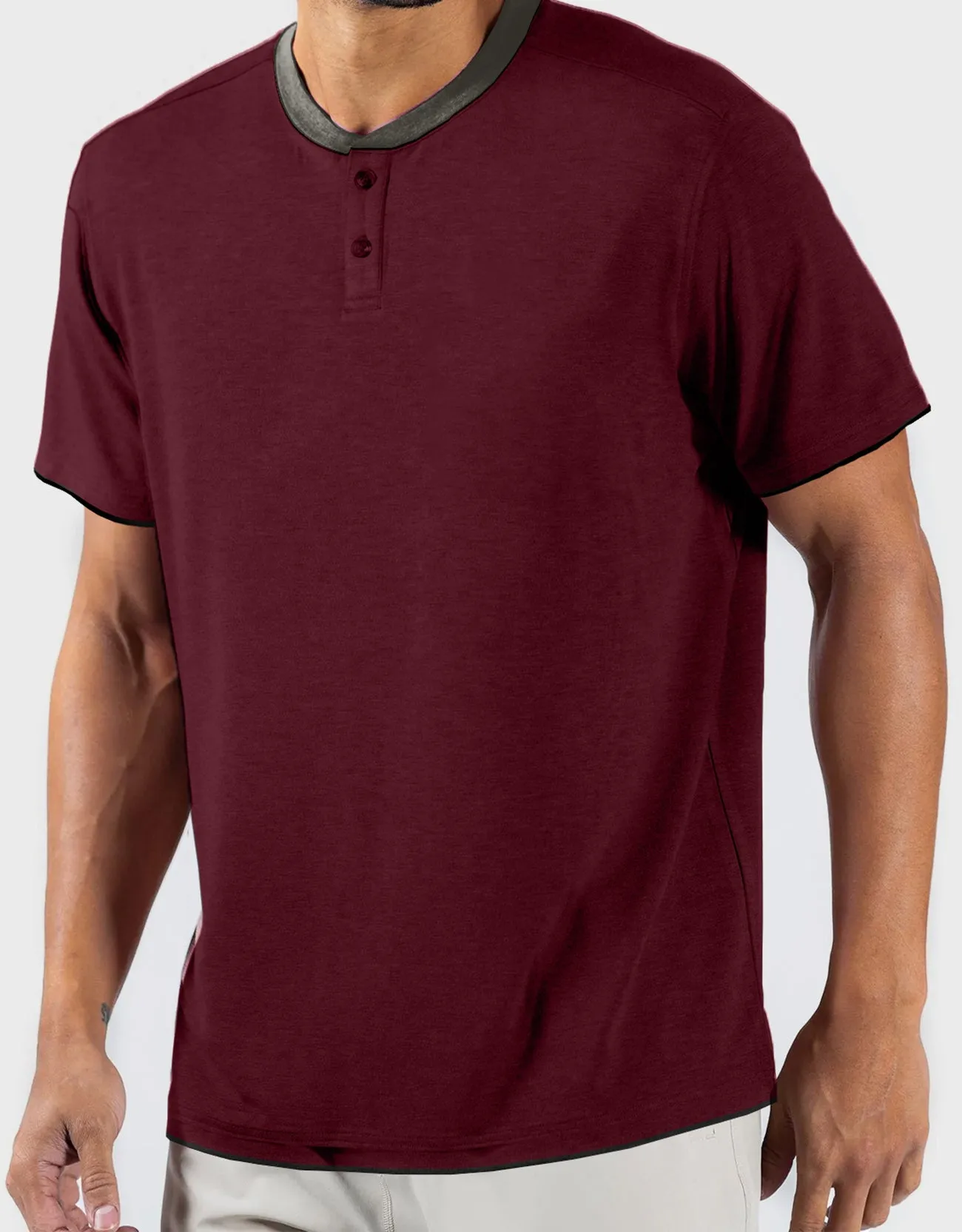 Men's Short Sleeve Henley T-Shirt