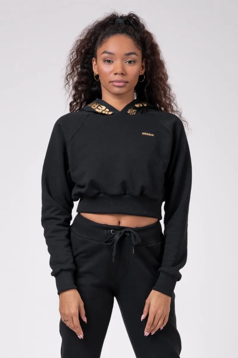 Nebbia Golden Cropped Hoodie 824