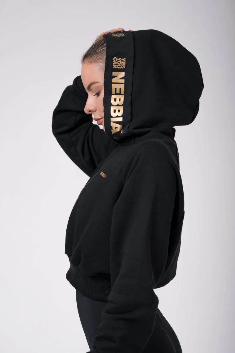 Nebbia Golden Cropped Hoodie 824