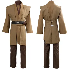 Obi Wan Kenobi Jedi Cosplay Costume Brown Version No Cloak