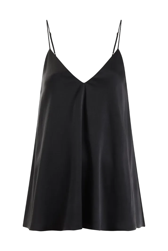 Organic Peace Silk Camisole Top | Black