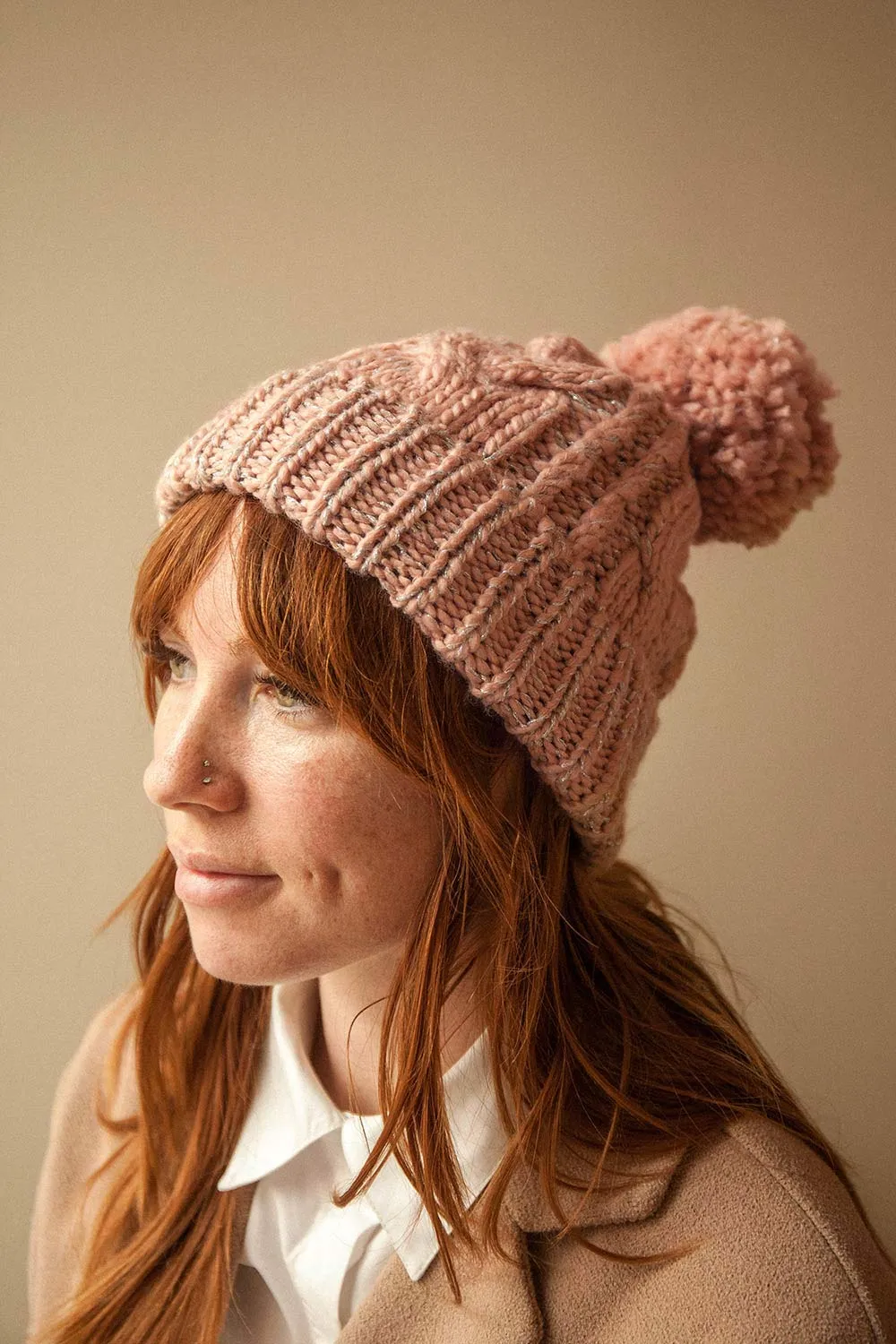 Orion Pink | Knit Tuque w/ Pompom