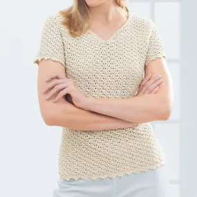 Patons Crochet Pretty V-Neck