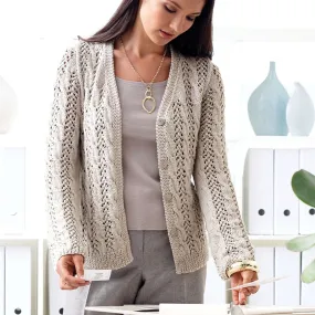 Patons Lace And Cable Knit Cardigan