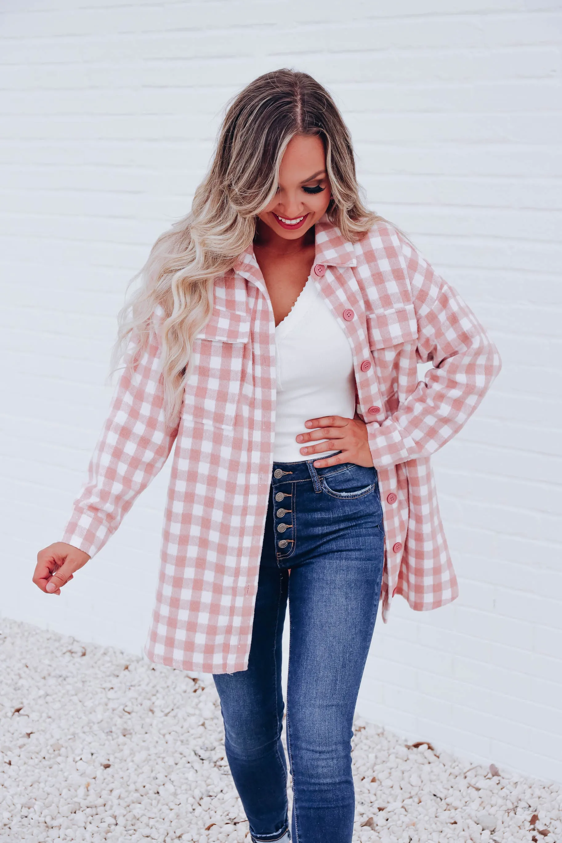 Perfectly Pink Plaid Shacket