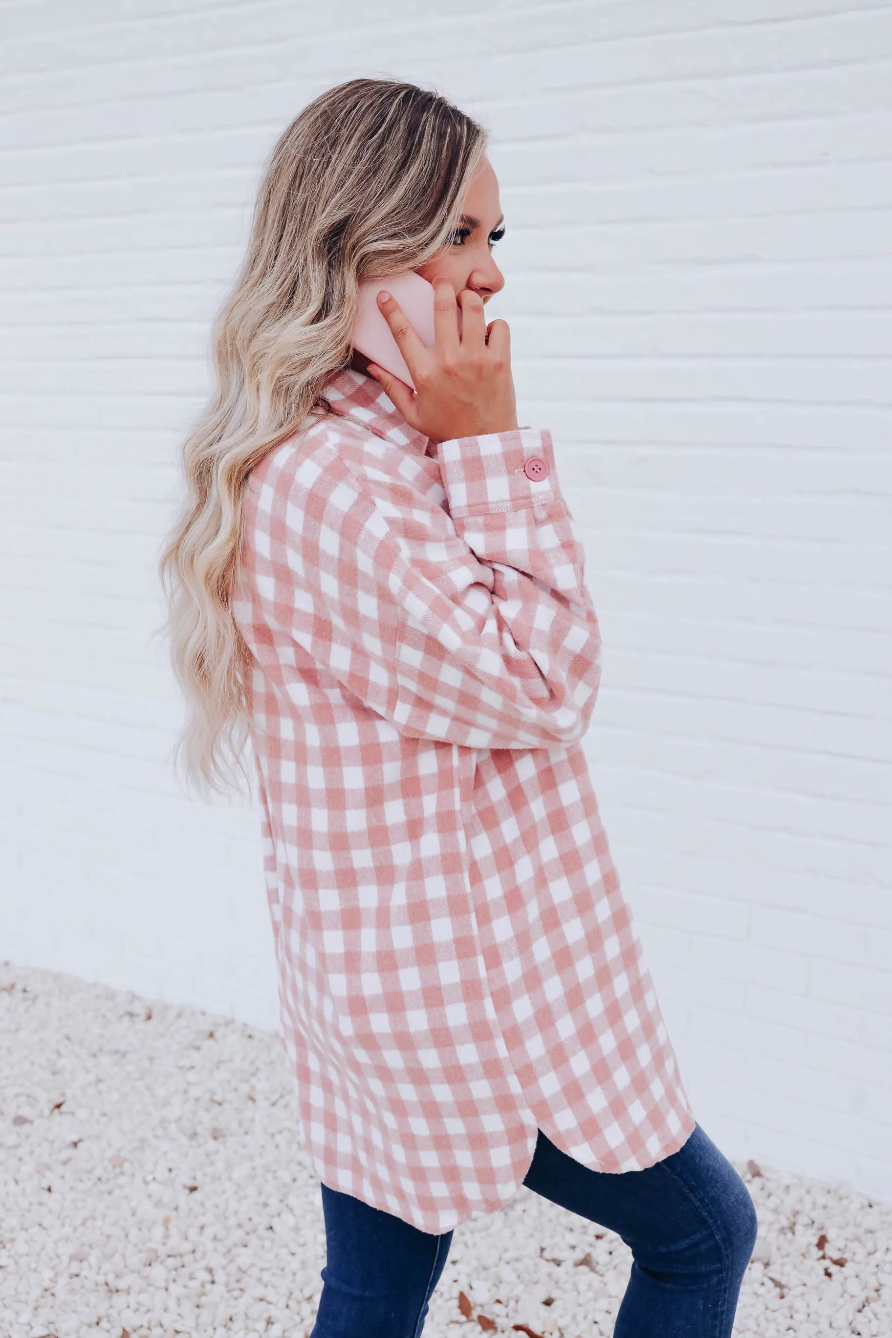 Perfectly Pink Plaid Shacket