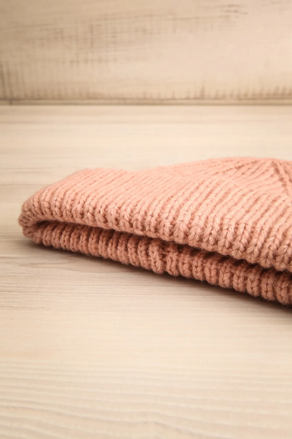 Phoenix Pink | Rolled Up Knit Tuque