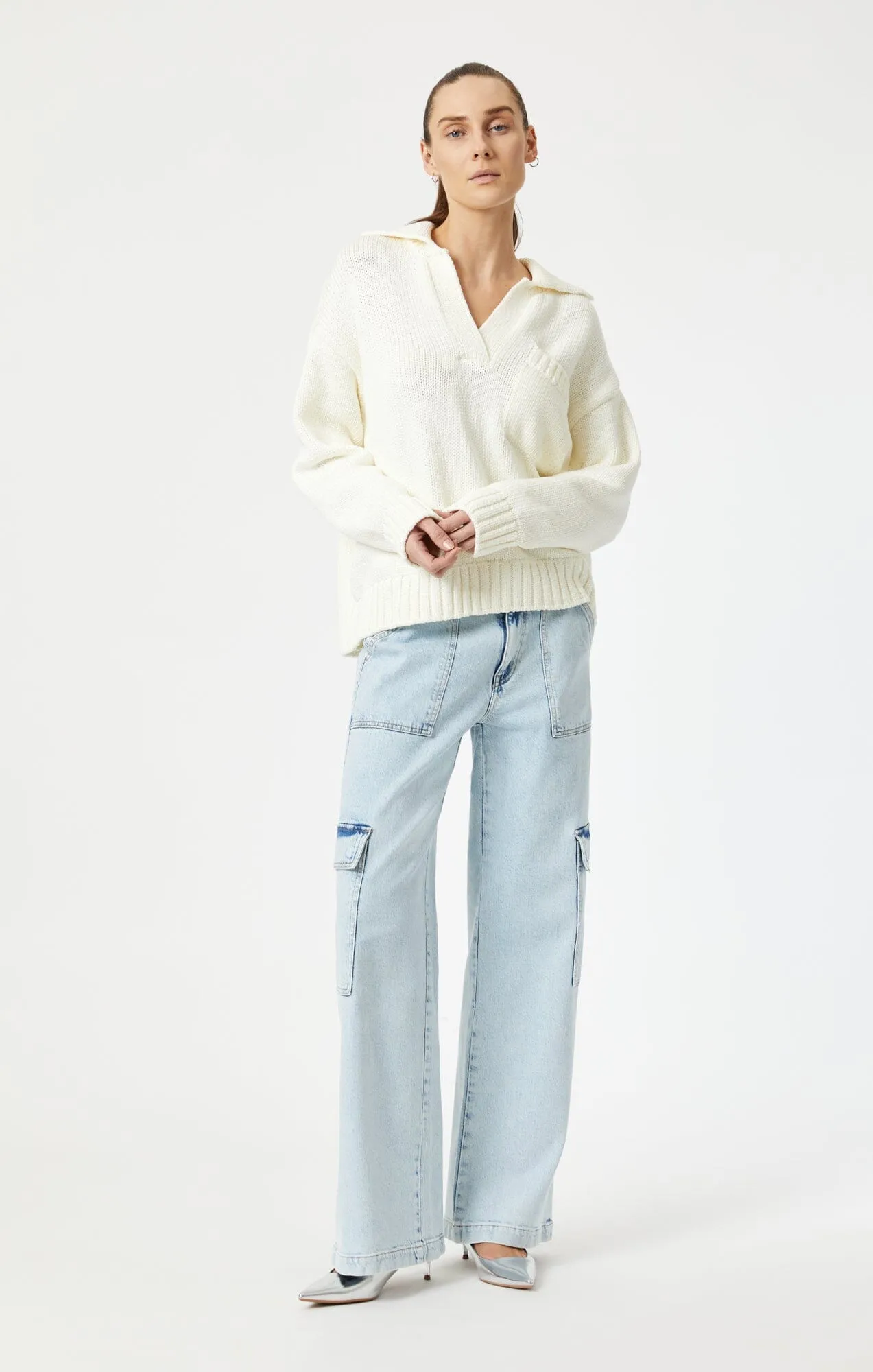 POLO SWEATER IN COCONUT MILK