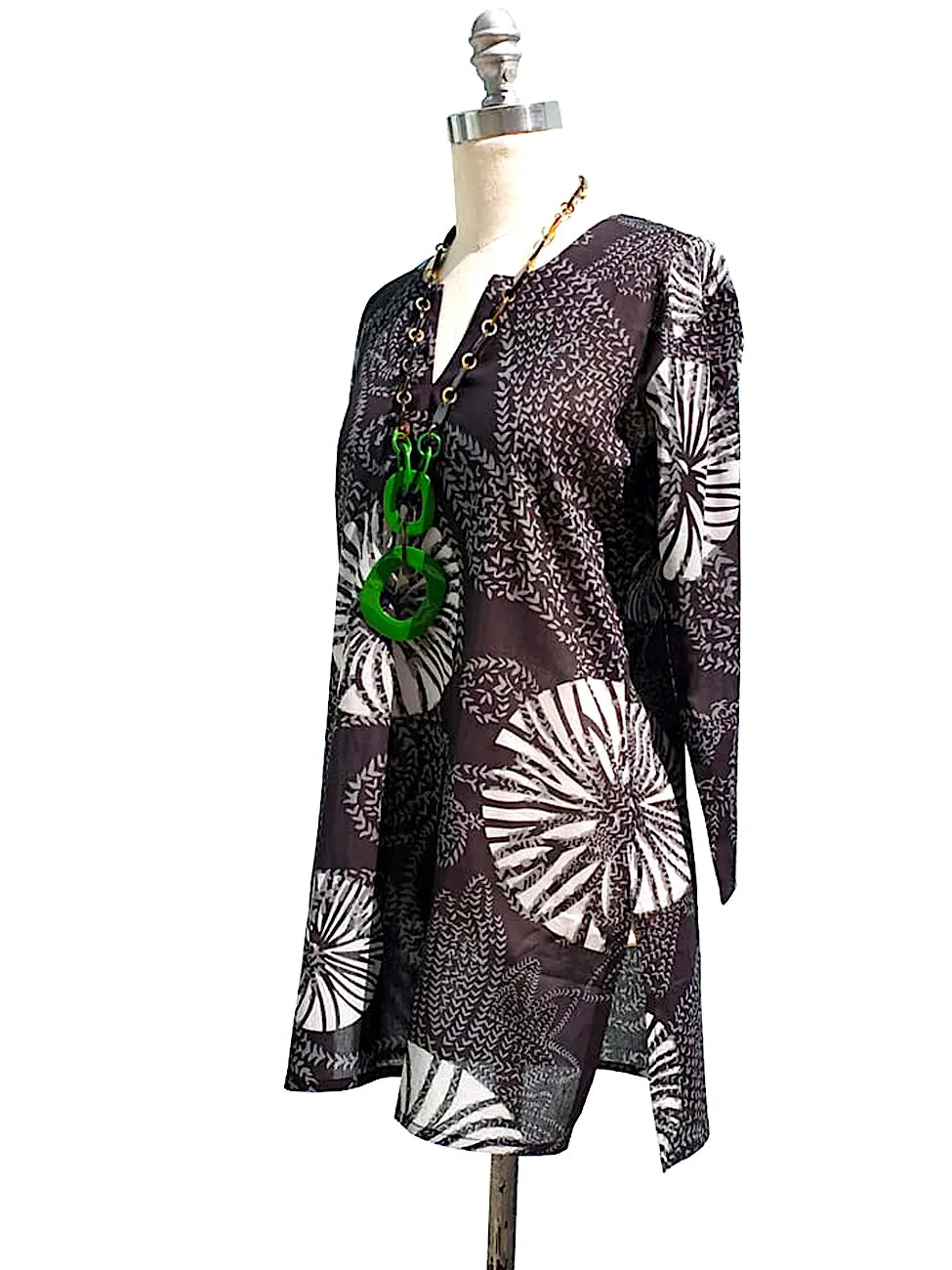 Raja Cotton Tunic Sanddollar Batik Black