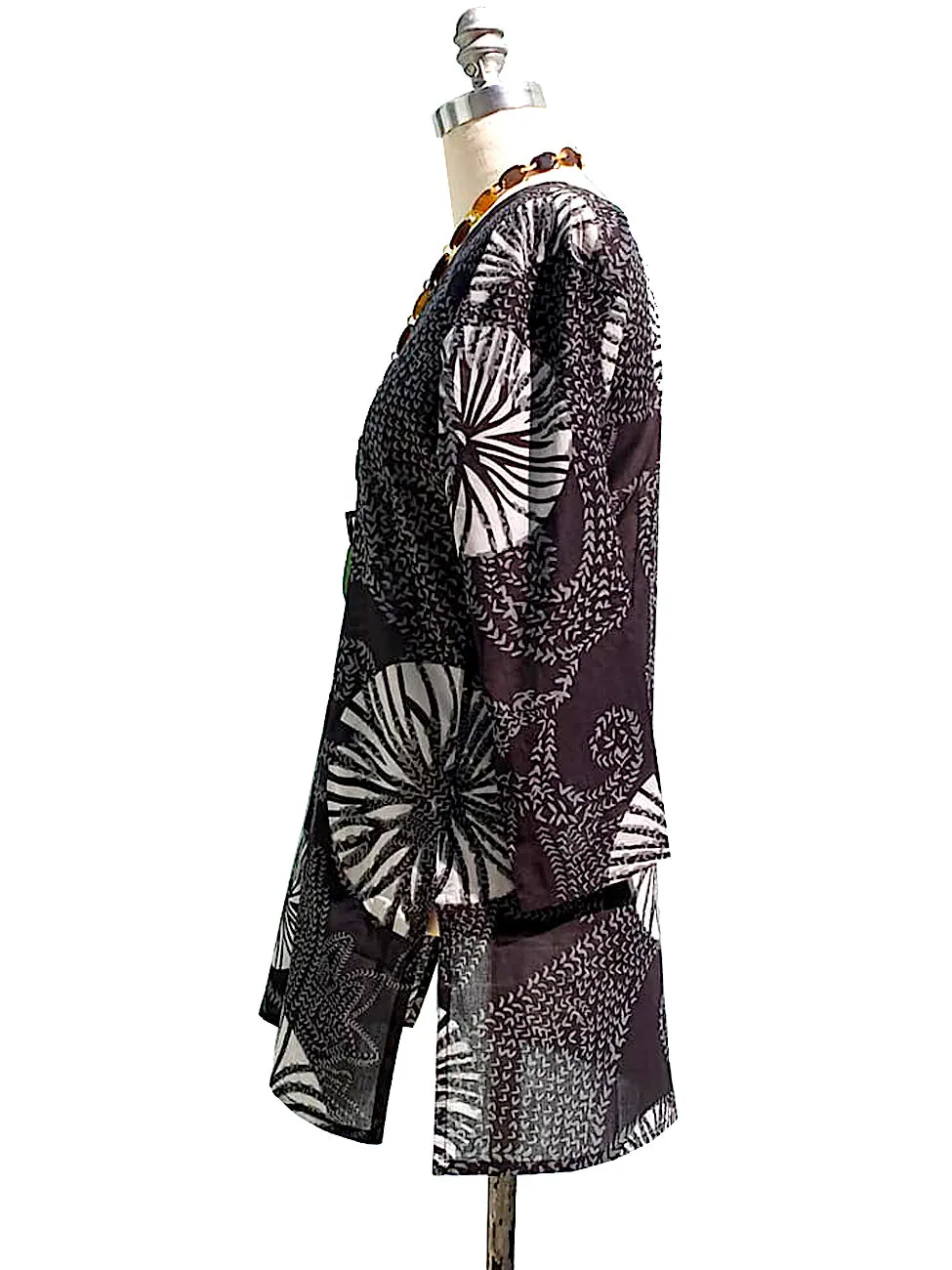 Raja Cotton Tunic Sanddollar Batik Black