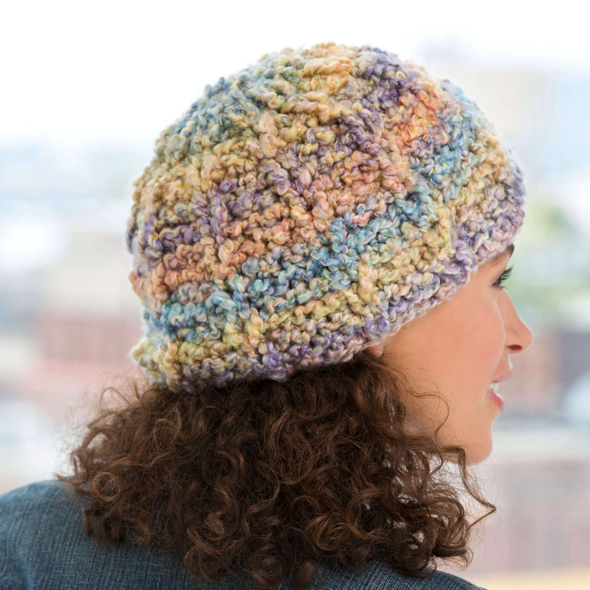 Red Heart Soft Pastel Knit Hat