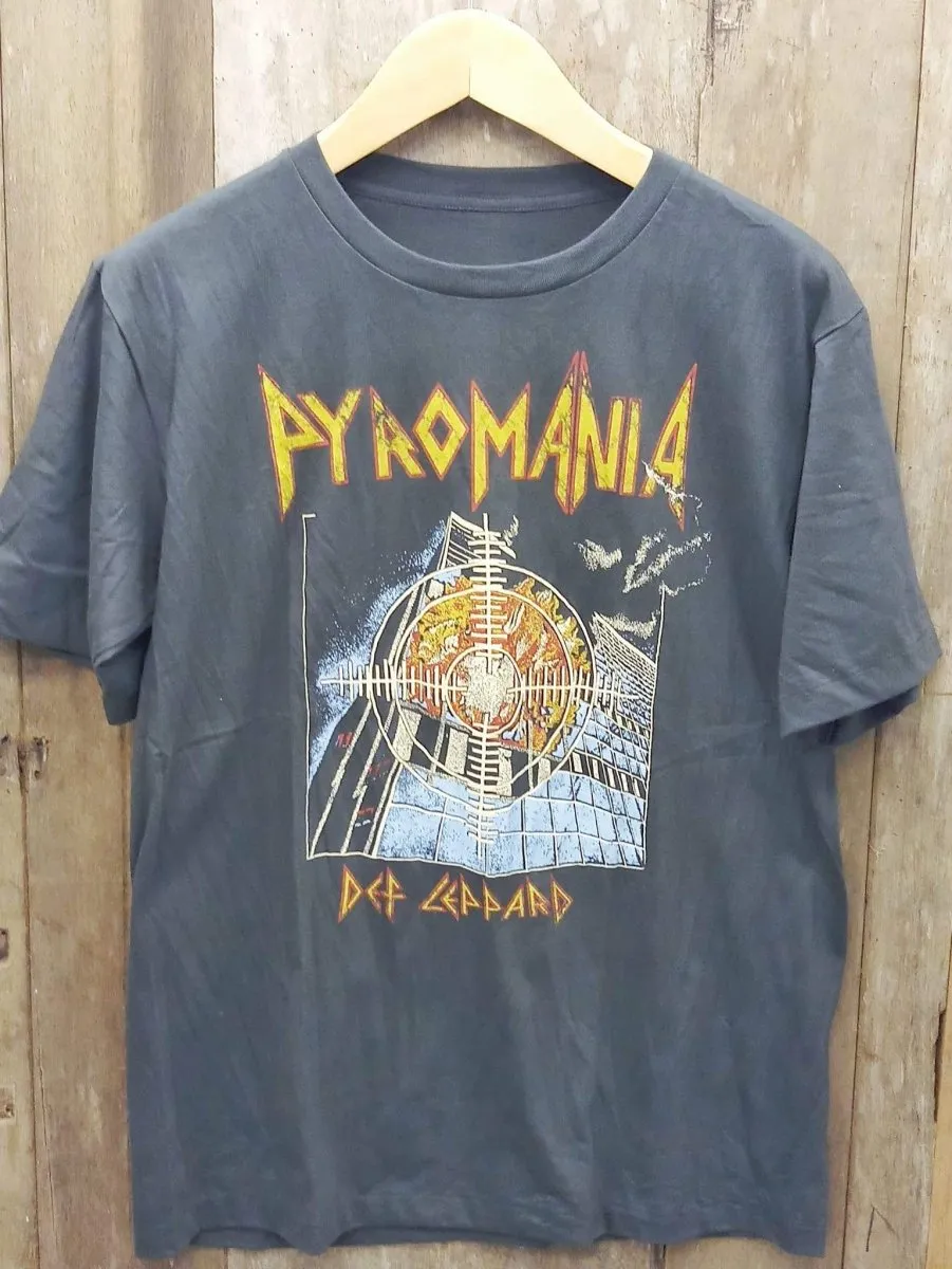 Reviving the Fire: Pyromania Def Leppard Vintage Tribute Tee