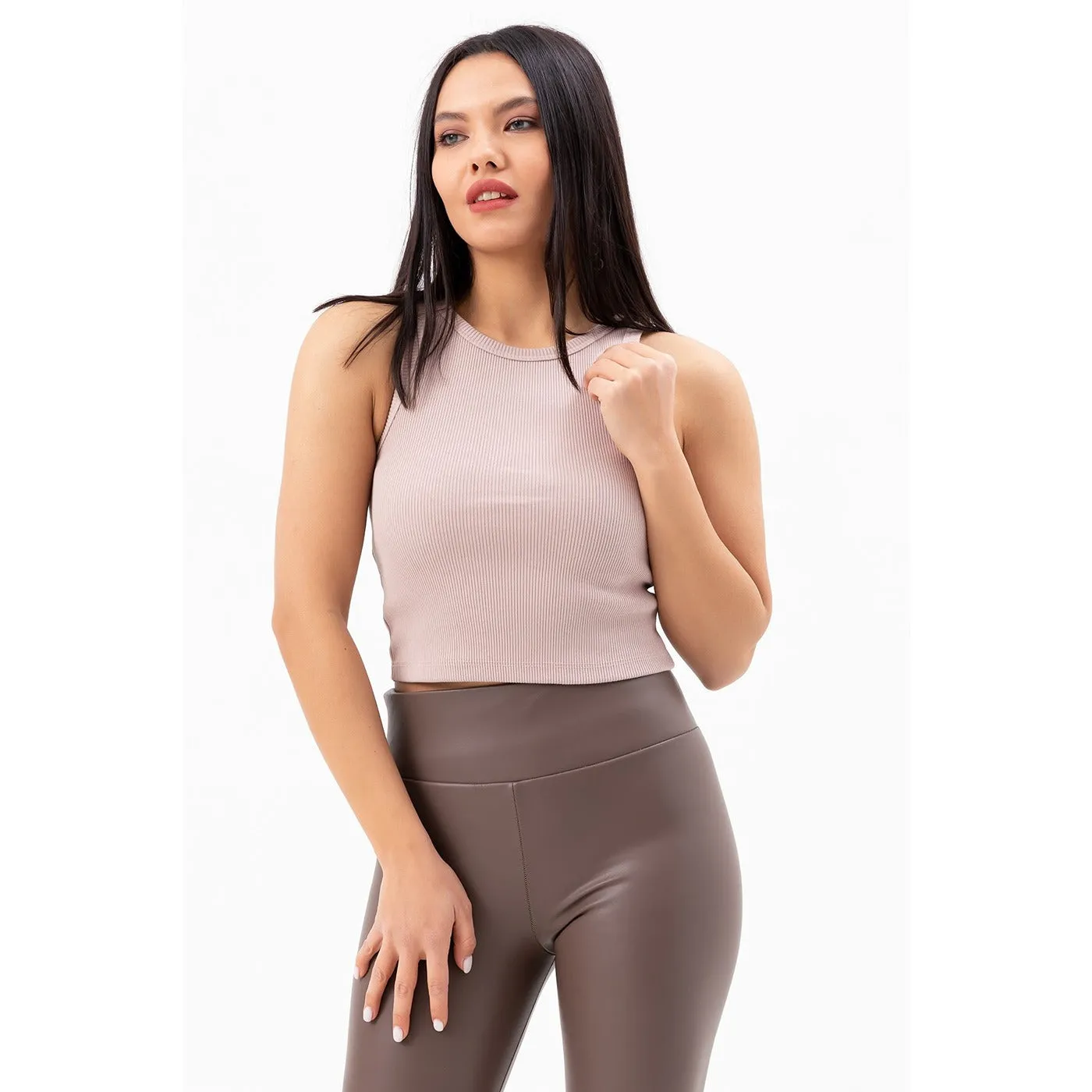 Rose Corded Crop Singlet