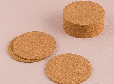 ROUND CORK COASTERS