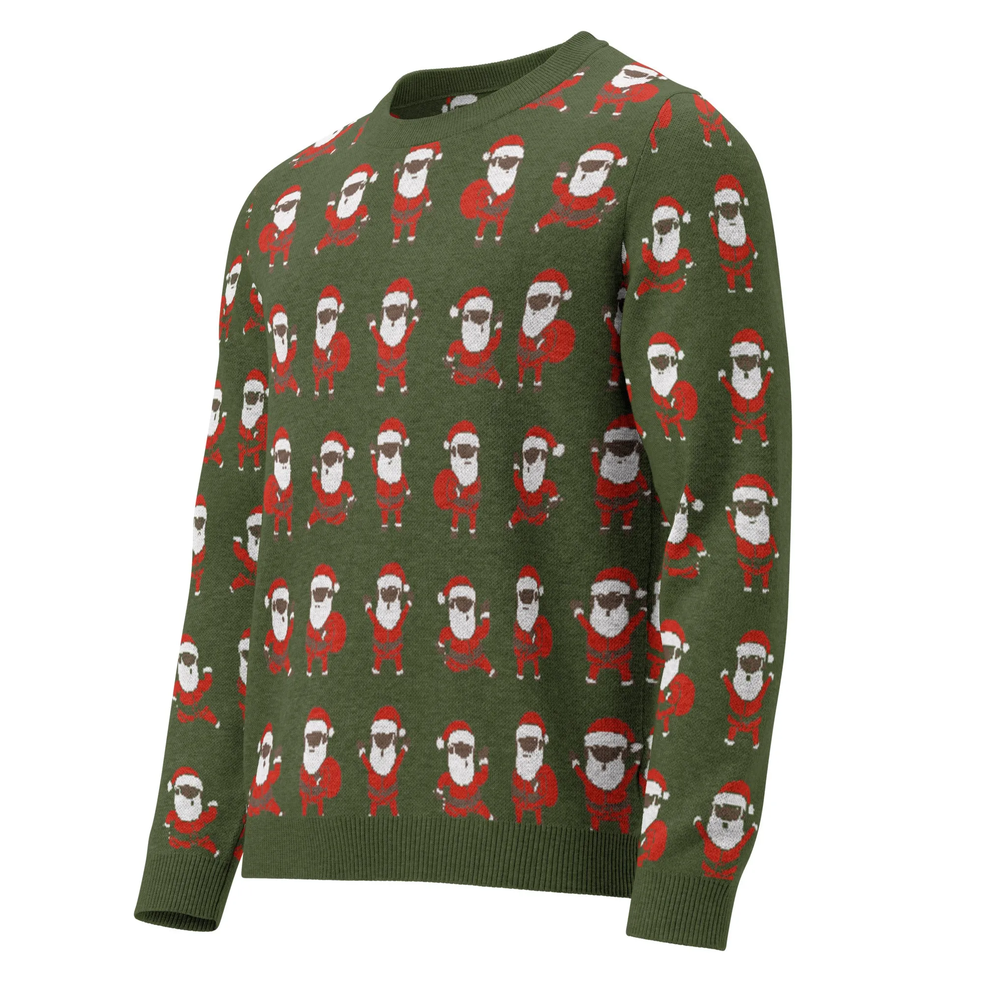 Santa Gettin' Jiggy (Green) Knitted Sweater