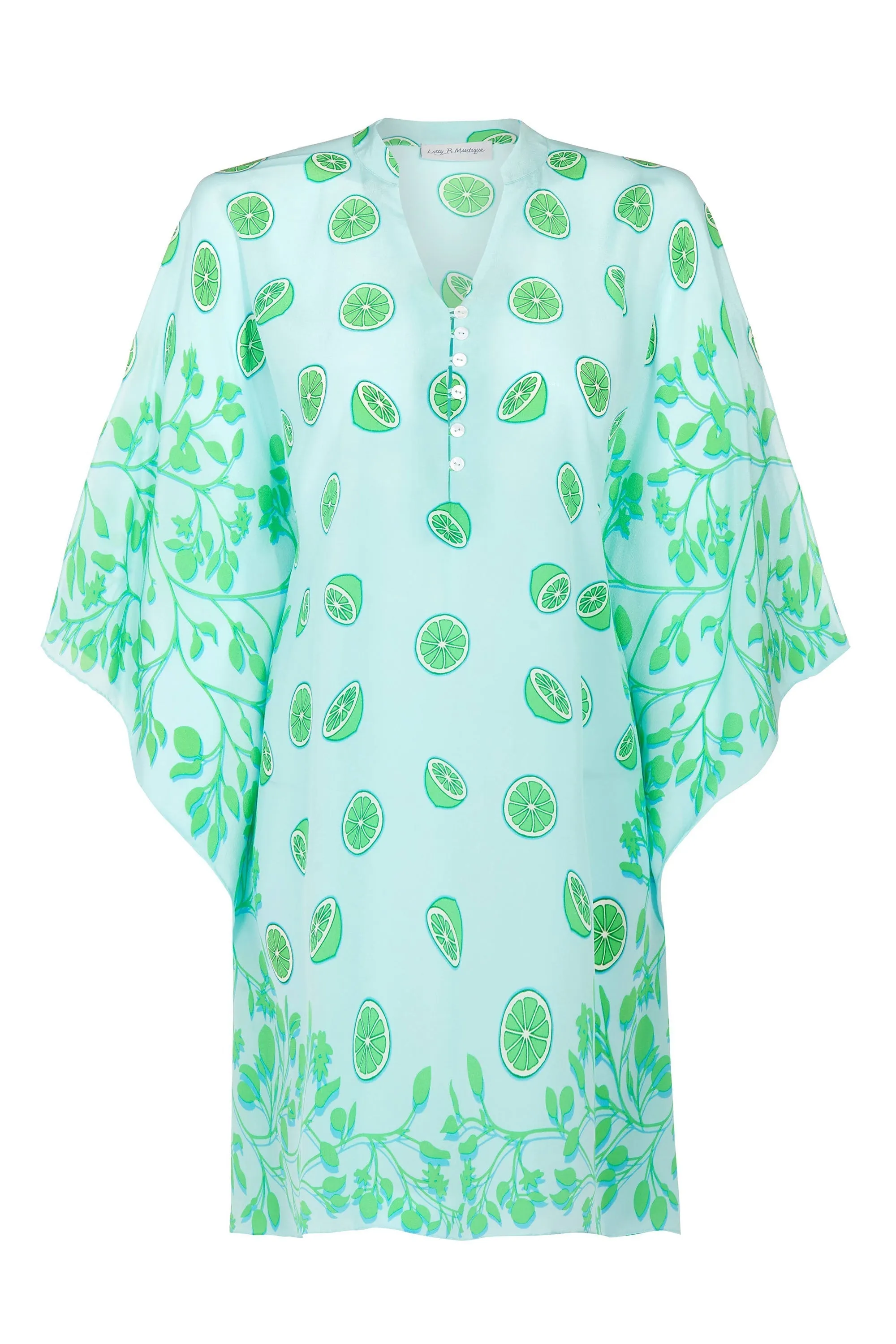 Silk Lotty Kaftan LIME TREE