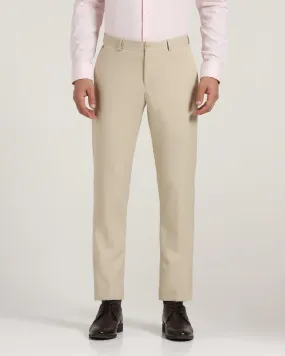 Slim Comfort B-95 Formal Beige Textured Trouser - Lotus