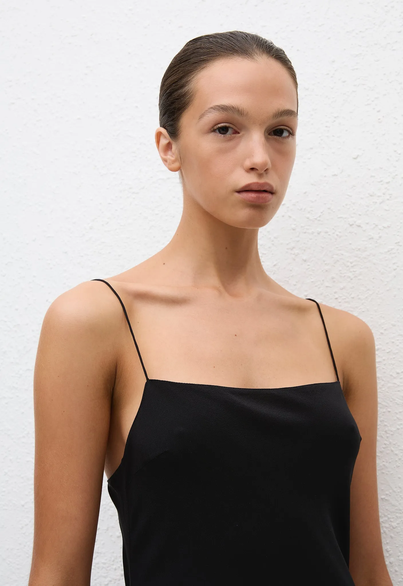 Square Slip Dress - Black