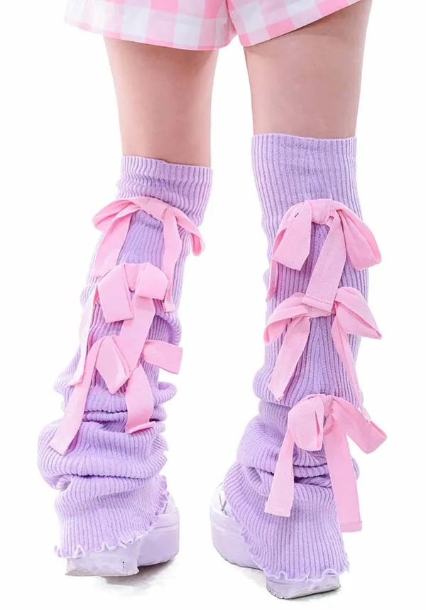 Sugar Ribbon [Lavender] | LEG WARMERS