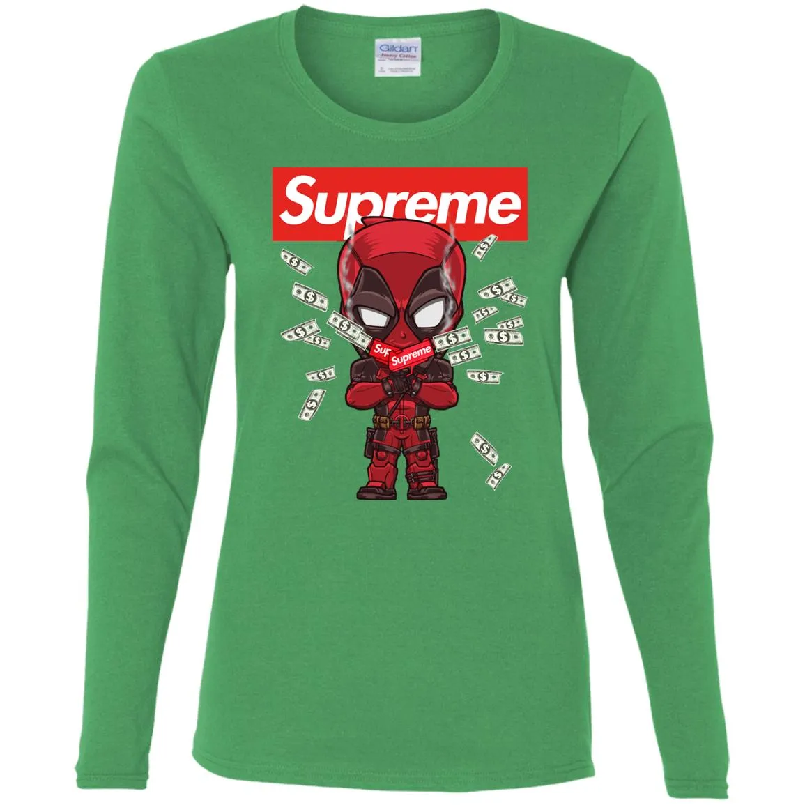 Supreme Deadpool Funny T-shirt Women Long Sleeve Shirt