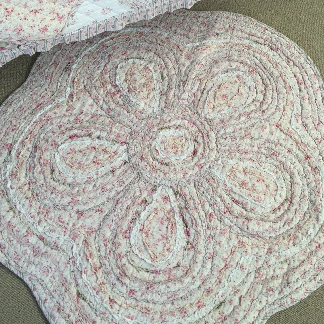 Tara Floral Ruffle Floor Rug