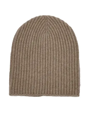 THE CLASSIC RIBBED BEANIE | Dark Natural