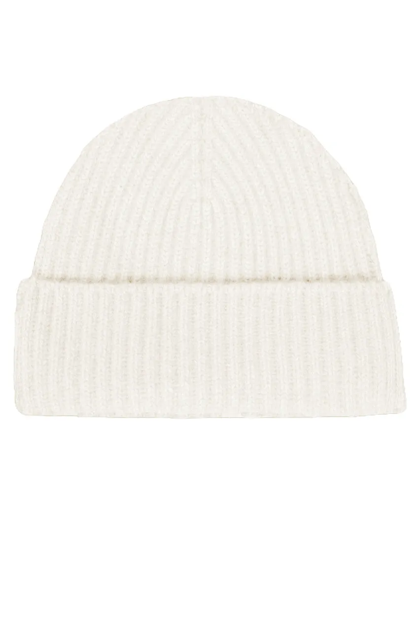 THE CLASSIC RIBBED BEANIE | Ice White