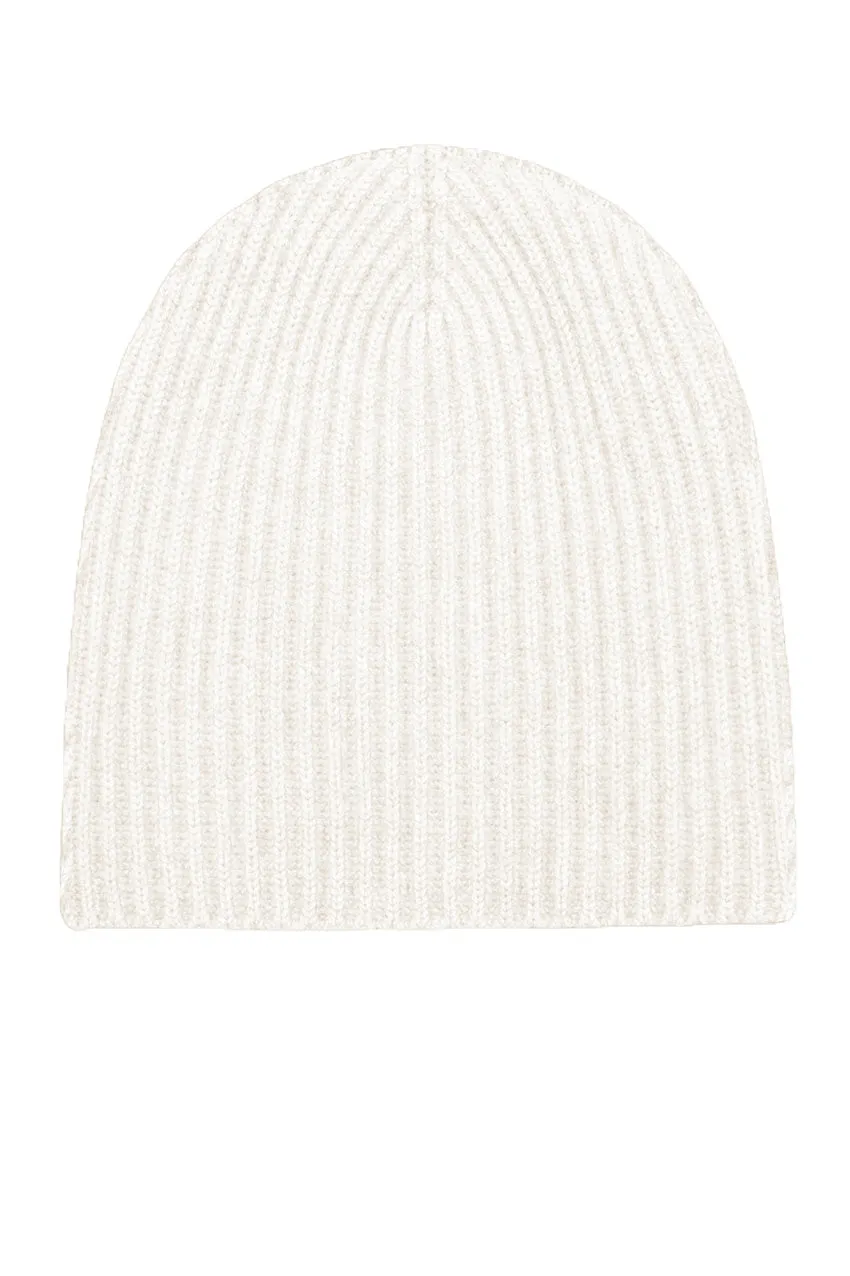 THE CLASSIC RIBBED BEANIE | Ice White