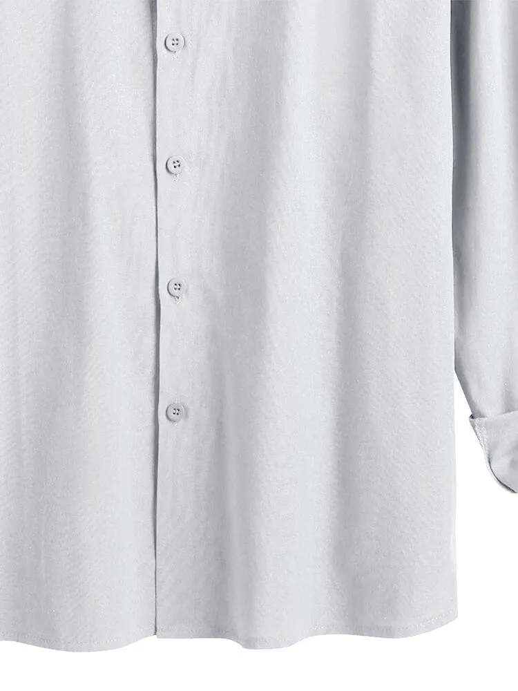 Three Quarter Sleeves Shirt With Pockets