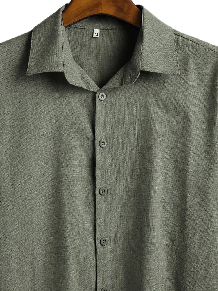 Three Quarter Sleeves Shirt With Pockets