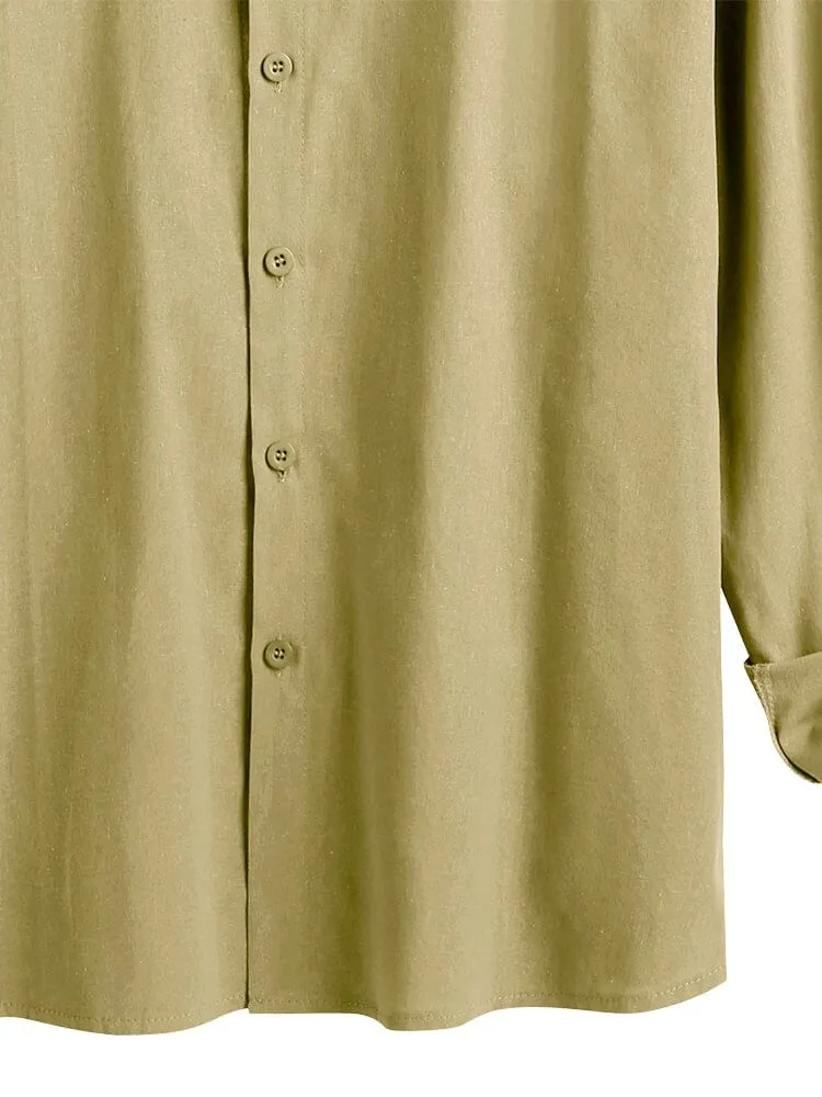 Three Quarter Sleeves Shirt With Pockets