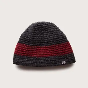 Tongariro Wool Beanie - Charcoal Red