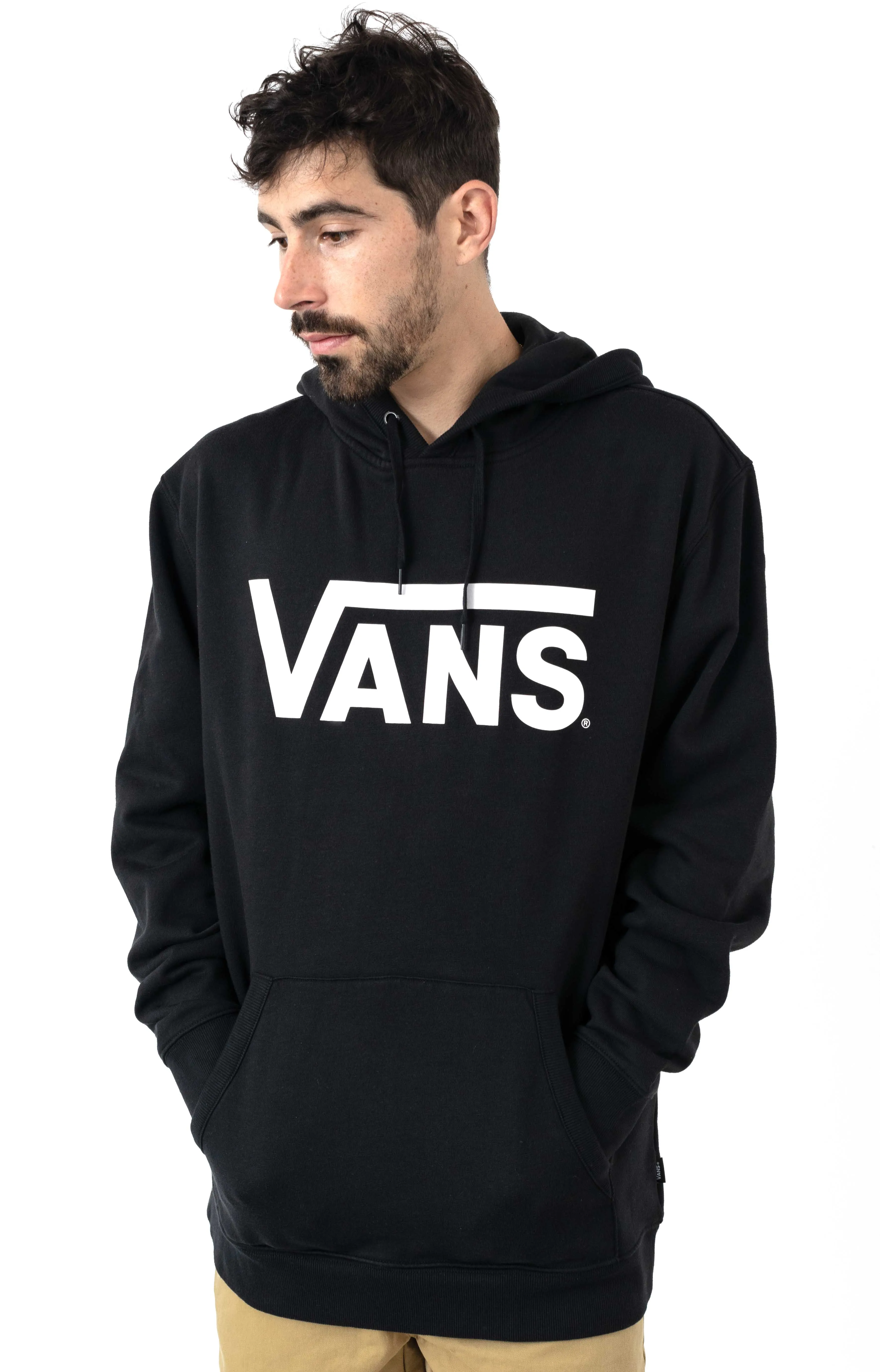 Vans Iconic Black and White Pullover Hoodie